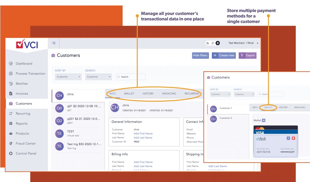 VCI Payments manage all customer transactions
